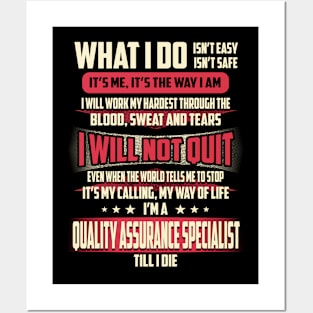 Quality Assurance Specialist What i Do Posters and Art